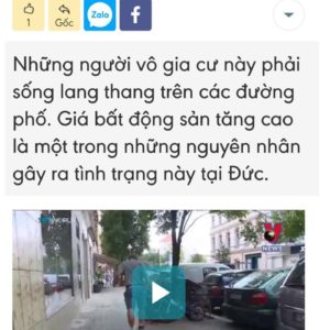 Có đúng là “nửa triệu người Đức vô gia cư sống lang thang trên các đường phố” như Thông tấn xã Việt Nam đưa tin?